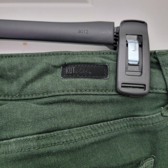 Kut From The Kloth Mia Toothpick Ankle Skinny Hunter Green Denim Jeans Size 6 - Picture 6 of 15